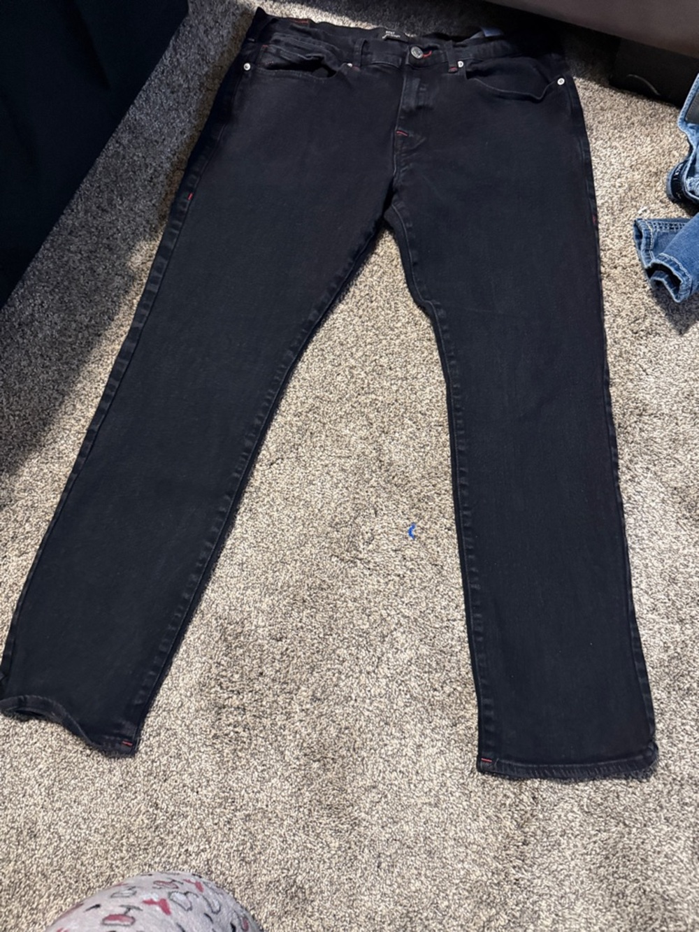 True Religion Men's Straight Jeans in Black